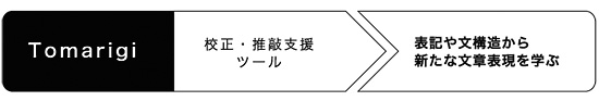 校正・推敲支援ツール：Tomarigi：表記や文章構造から新たな文章表現を学ぶ